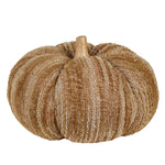Grote bruin beige stoffen decoratie pompoen van Clayre & Eef van 25 × 16 cm