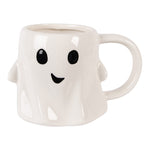 Witte spookmok van Clayre & Eef met zwart gezicht en inhoud van 350 ml