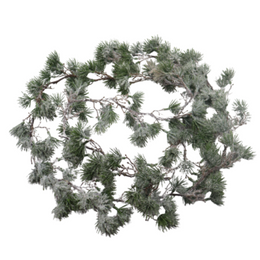 Besneeuwde Kerstguirlande