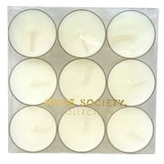 Set van 9 theelichtjes wit