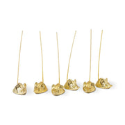 gouden muis tapasprikkers set van 6 luxe hapjesprikkers voor kaasplank aperitief en feestjes herbruikbaar roestvrij staal