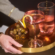 Koraal coupeglazen – set van 2 (177 ml)