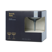 Blauwe coupeglazen – set van 2 (177 ml)