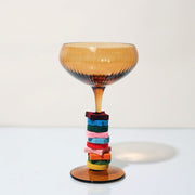 Amber coupeglazen – set van 2 (177 ml)