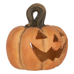 Grote oranje Halloween pompoen van Clayre & Eef voor buiten 25 cm