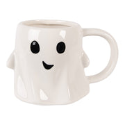 Witte spookmok van Clayre & Eef met zwart gezicht en inhoud van 350 ml