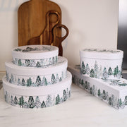 Dinerbord Frosted Forest - met geschenkdoos - set van 4