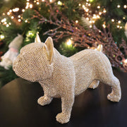 Goudkleurig franse bulldog met subtiele glinstering – 20 cm