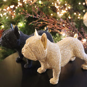 Zwart franse bulldog met subtiele glinstering – 20 cm