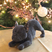 Zwart hondenbeeldje met glinsterende details – 19 cm