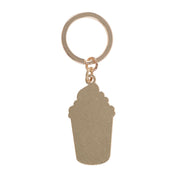Achterkant van de metalen Pumpkin Spice Latte sleutelhanger
