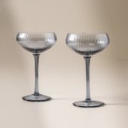 Blauwe coupeglazen – set van 2 (177 ml)