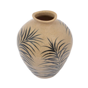 Keramische vaas met bladmotief 28 cm