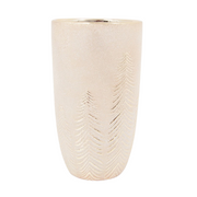 Gouden wintervaas met dennenmotief