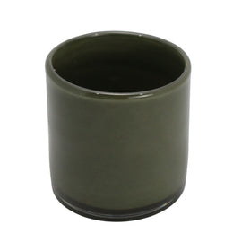 Groene keramieken bloempot – 12 cm