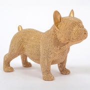 Goudkleurig franse bulldog met subtiele glinstering – 20 cm