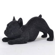 Zwart hondenbeeldje met glinsterende details – 19 cm