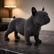 Zwart franse bulldog met subtiele glinstering – 20 cm