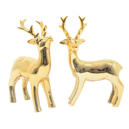 Set van 2 gouden rendieren