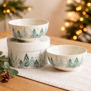 Kom Frosted Forest met Geschenkdoos - Set van 2