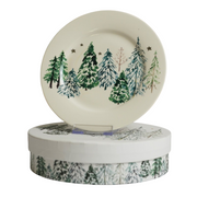 Dessertbord Frosted Forest – met geschenkdoos - set van 4