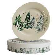 Dinerbord Frosted Forest - met geschenkdoos - set van 4
