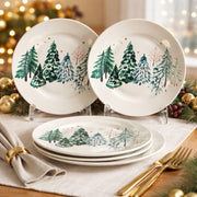 Dinerbord Frosted Forest - met geschenkdoos - set van 4