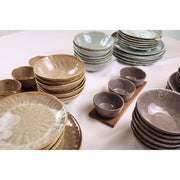 Set van 3 kommetjes op houten plank