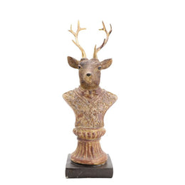 Decoratieve hertenbuste in goud