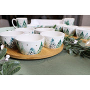 Set van 5 kommetjes met bambooschijf – Frosted Forest