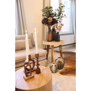 Houten kandelaar met ovale opening – 19 cm