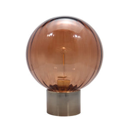 Glazen ronde tafellamp - Amber Nights
