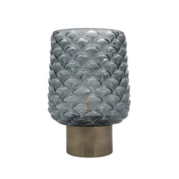 glazen tafellamp met reliëfstructuur - Amber Nights