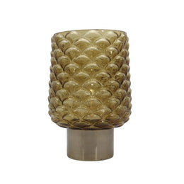 glazen tafellamp met reliëfstructuur - Amber Nights