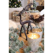 Metalen rendierbeeldje 10 x 28 cm